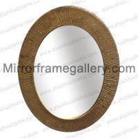 Matt Gold Ovel PU Wall Decor Mirror